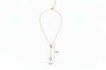 Aarohi Emerald & Pear Moissanite Lariat Necklace