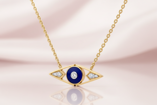 Lila Evil Eye Moissanite Necklace