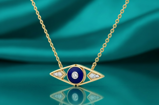Lila Evil Eye Moissanite Necklace