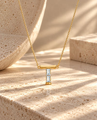 Tanya Initial 'T' Moissanite Necklace