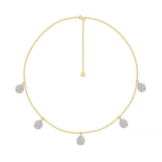 Ira Pear Drop Halo Necklace