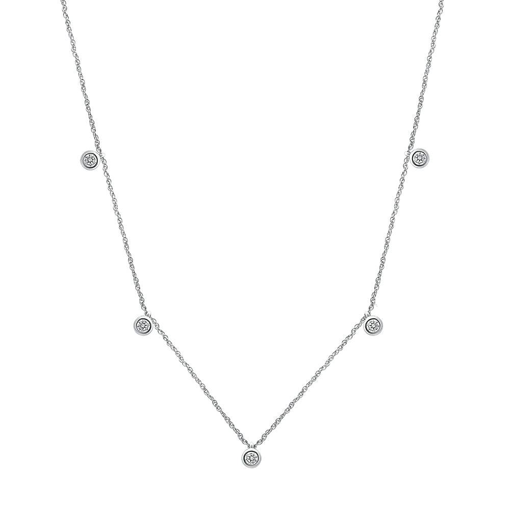 Round Sway Moissanite Necklaces  - Adila