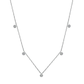 Round Sway Moissanite Necklace in 925 Sterling Silver - Adila