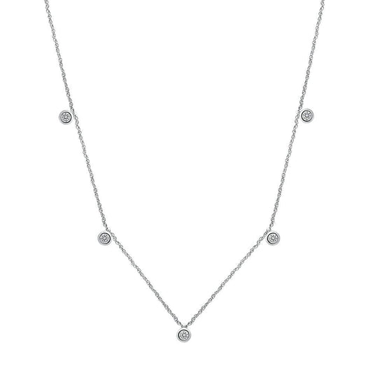 Round Sway Moissanite Necklaces  - Adila