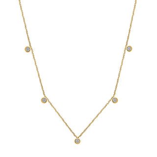 Round Sway Necklace with Diamonds in 925 Sterling Silver - Adila