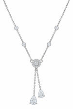 Sitara Glow Halo Moissanite Silver Necklace