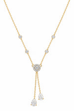 Sitara Glow Halo Moissanite Silver Necklace