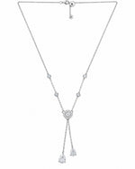 Sitara Glow Halo Moissanite Silver Necklace
