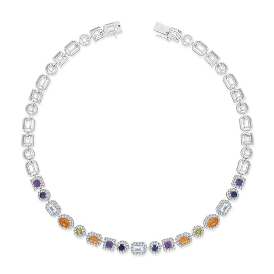 Soleia Multi Stone Necklaces for women | Adila Jewels