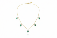 Verdy Pop Cascade Necklace | Silver Emerald & Moissanite Jewelry