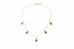 Verdy Pop Cascade Necklace | Silver Emerald & Moissanite Jewelry