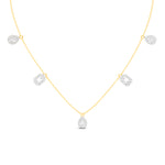 Talia Multi-shape Halo Necklaces | Adila Jewels