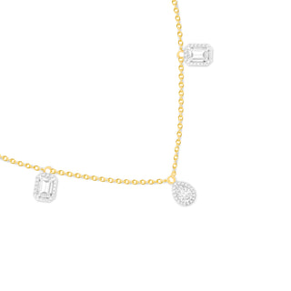 Talia Multi-shape Halo Necklaces | Adila Jewels