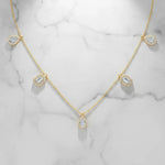 Talia Multi-shape Halo Necklaces | Adila Jewels