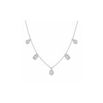 Talia Multi-Shape Halo Necklace in Silver & Moissanite