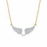 Angel Wings Silver Moissanite Necklace