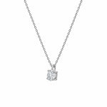 Tara 2.00 ct Moissanite Solitaire Necklace - round-cut moissanite solitaire in 925 Sterling Silver