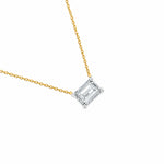 Alia 1.00 carat Solitaire Necklace - emerald-cut moissanite in 925 Sterling Silver