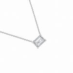 Alia 1.00 carat Solitaire Necklace - emerald-cut moissanite in 925 Sterling Silver