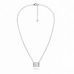 Alia 2.50 carat Emerald Solitaire Necklace - emerald-cut moissanite in 925 Sterling Silver