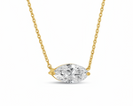 Sara 1.50 carat Marquise Moissanite Silver Necklace