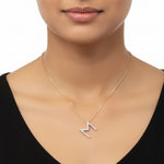 Classic M Moissanite Necklace | Initial Pendant by Adila