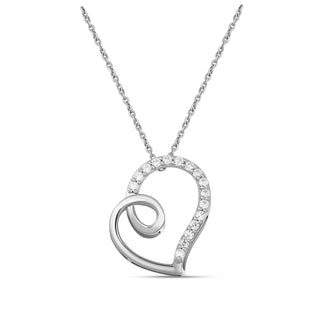 Swirl 0.30carat Moissanite Silver Pendant | Adila Jewels