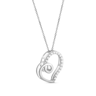 Swirl 0.30carat Moissanite Silver Pendant | Adila Jewels