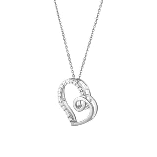 Swirl 0.30carat Moissanite Silver Pendant | Adila Jewels