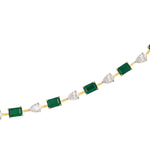 Ishira Silver Emerald Moissanite Necklace