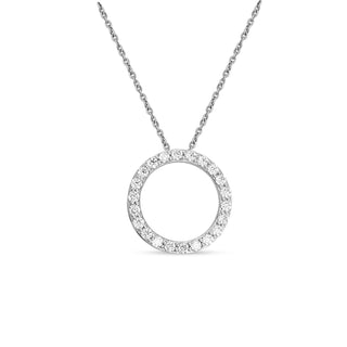 Chandini Circle 0.80ct Moissanite Silver Pendant