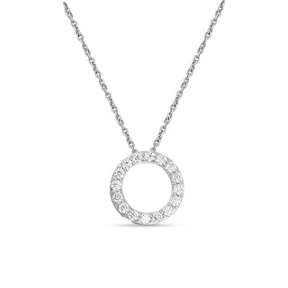 Chandini Circle Silver Moissanite Pendant | Adila Jewels