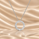Chandini Circle 0.50ct Moissanite Silver Pendant