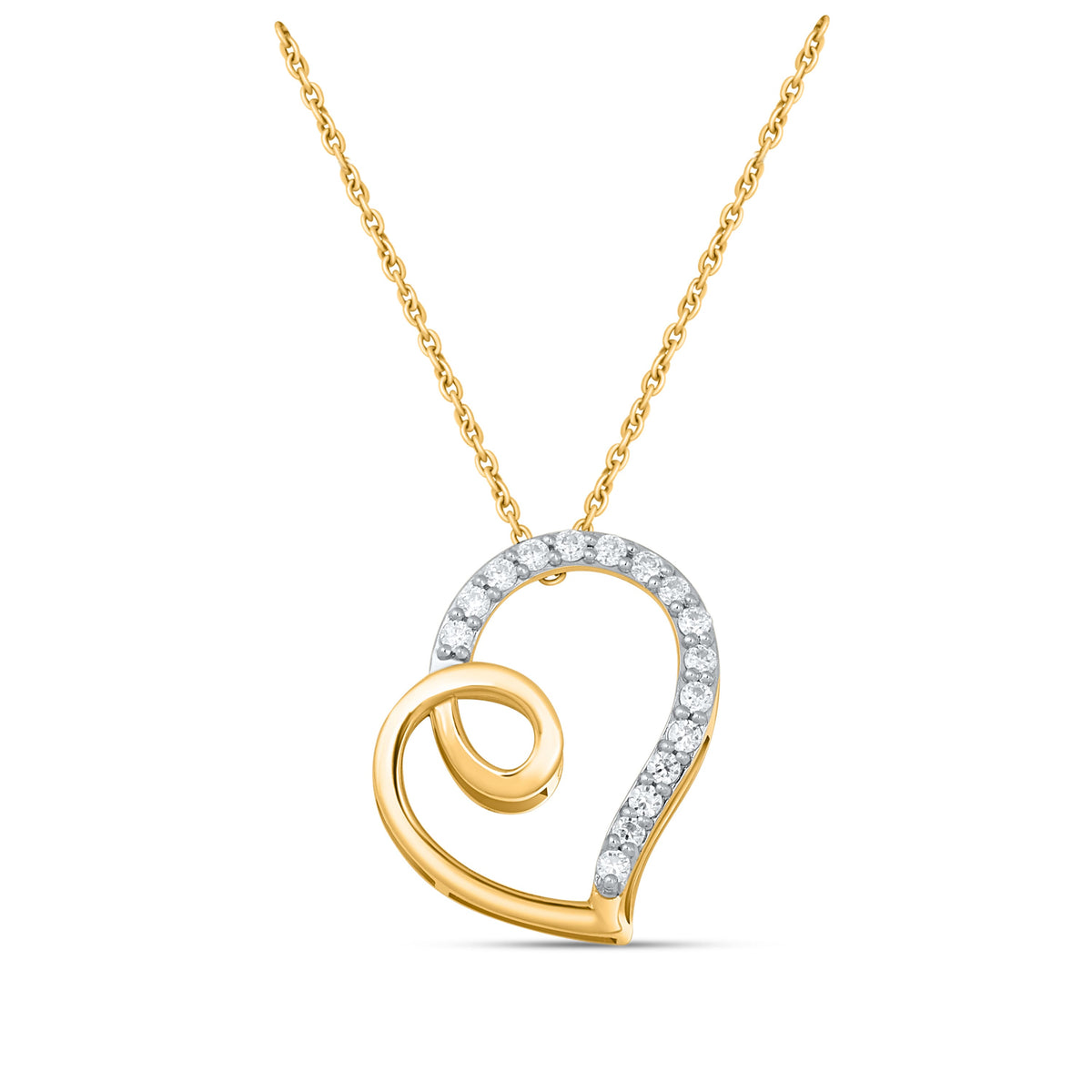 Swirl 0.30carat Moissanite Silver Pendant