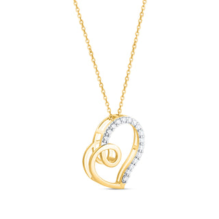 Swirl 0.30carat Moissanite Silver Pendant | Adila Jewels
