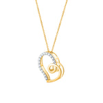 Swirl 0.30carat Moissanite Silver Pendant | Adila Jewels
