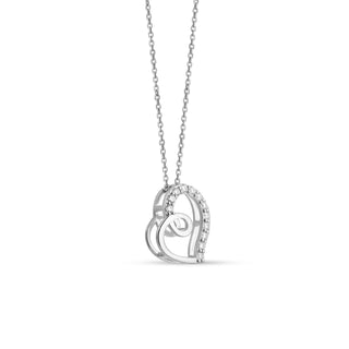Swirl 0.20ct Moissanite Silver Pendant | Adila Jewels