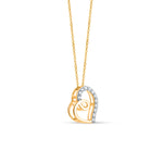 Swirl 0.20ct Moissanite Silver Pendant | Adila Jewels