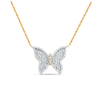 Elan Butterfly Silver Moissanite Necklace