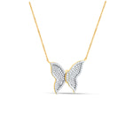 Elan Butterfly Silver Moissanite Necklace
