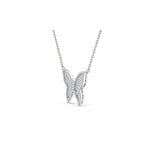 Elan Butterfly Silver Moissanite Necklace
