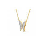 Elan Butterfly Silver Moissanite Necklace