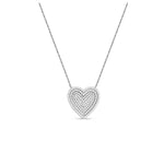 Zira Heart Silver Moissanite Necklace
