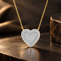 Zira Heart Silver Moissanite Necklace