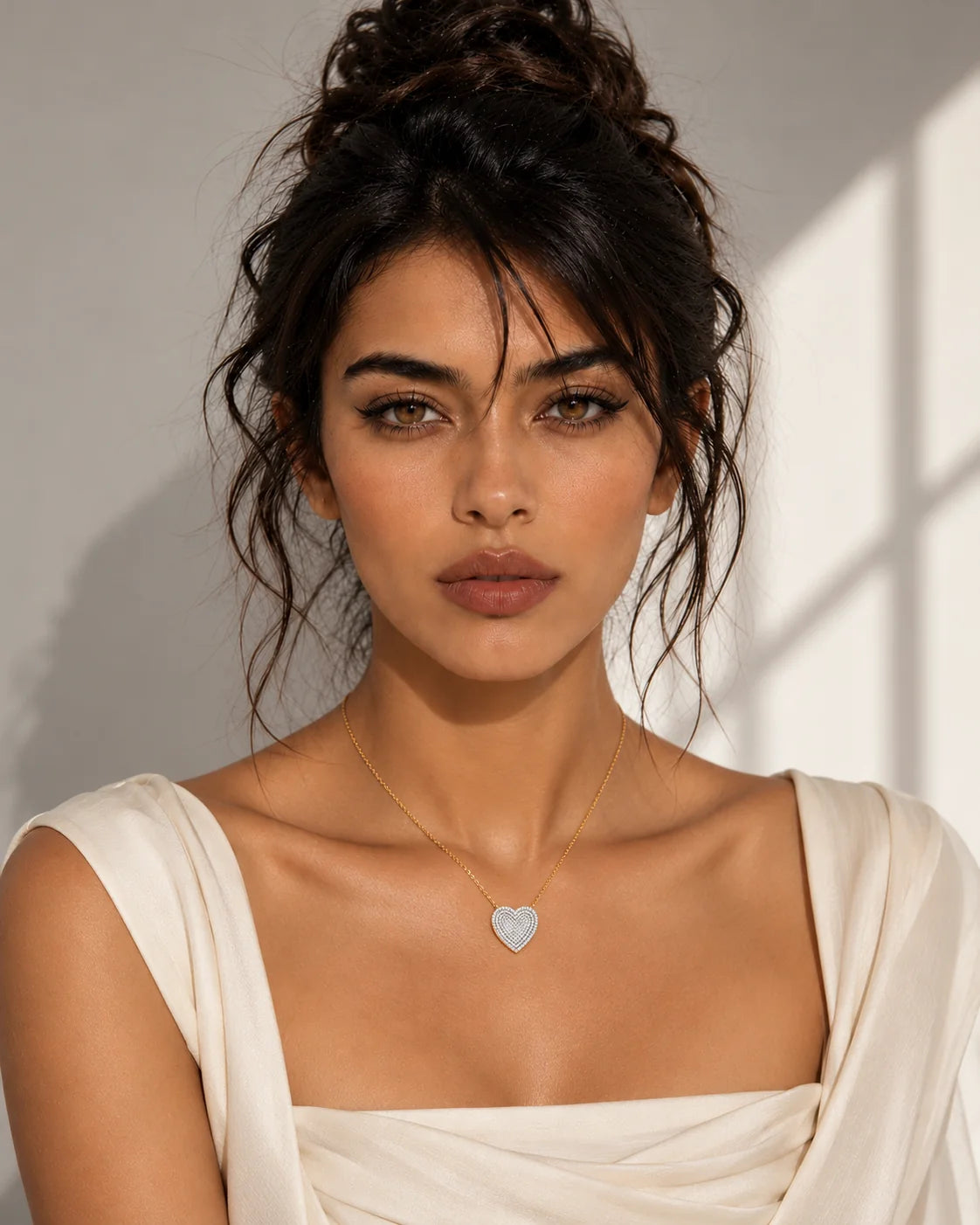 Zira Heart Silver Moissanite Necklace