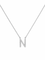 Timeless Initial N Pendant | Silver Alphabet Pendant