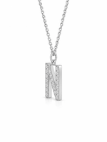 Timeless Initial N Pendant | Silver Alphabet Pendant