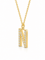 Timeless Initial N Pendant | Silver Alphabet Pendant