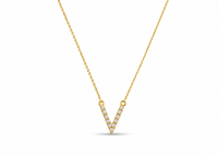 Timeless Initial V Necklace