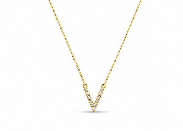 Timeless Initial V Necklace